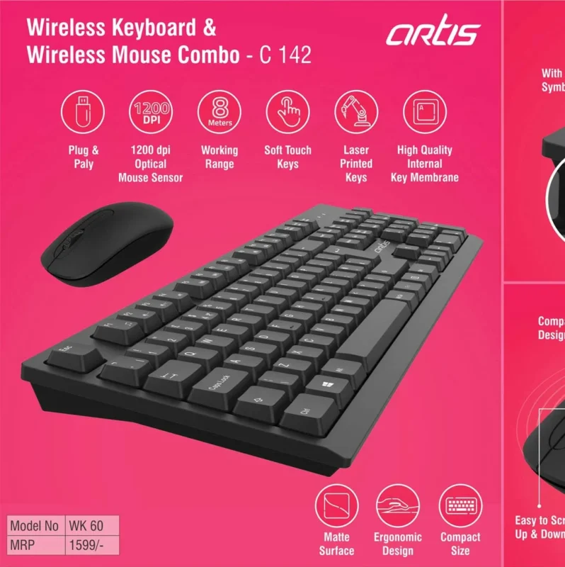 Wireless Keyboard and Mouse Combo