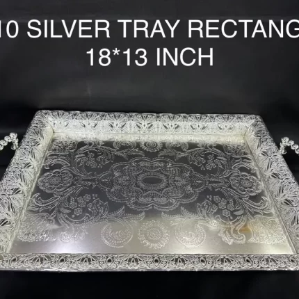 rectangle silver tray