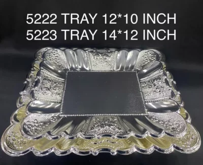 Square Designer Silver Tray