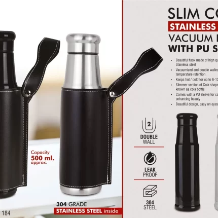 Stainless Steel Vacuum Flask With PU Sleeve