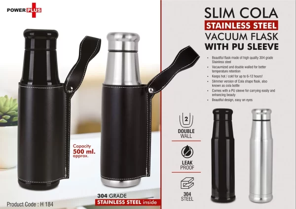 Stainless Steel Vacuum Flask With PU Sleeve