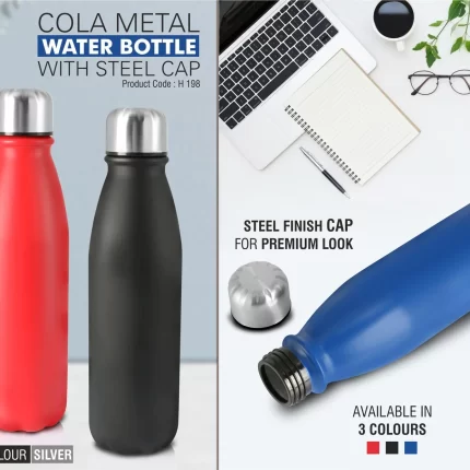 Water Bottle With Steel Cap