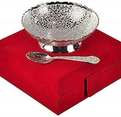 German Silver Single Bowl with Royal Velvet Box