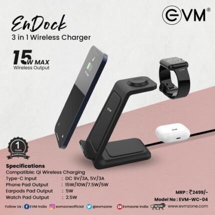 EVM EnDock 3 in 1 wireless Charger