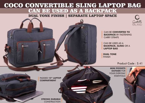 CASTILLO MILANO SLING LAPTOP BAG