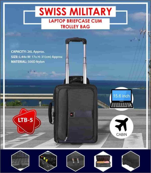 Swiss Military briefcase cum Trolley Bag