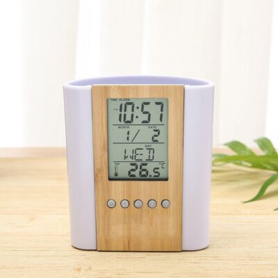 Digital Clock with Temperature Date Time Display Good Multifunctional LCD Alarm Clock