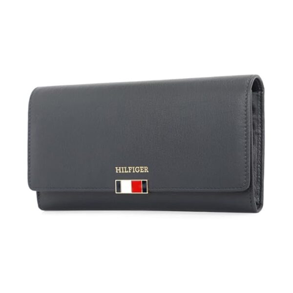 Tommy Hilfiger Teresa Women Leather Flap Wallet with Sling Handbag - Navy