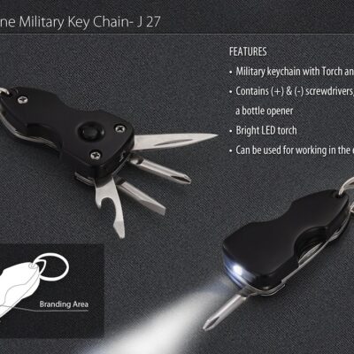 6 In 1' Military Key Chain Toolkit With Torch