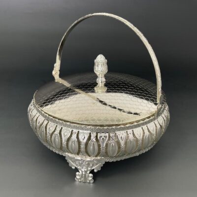 german silver round basket