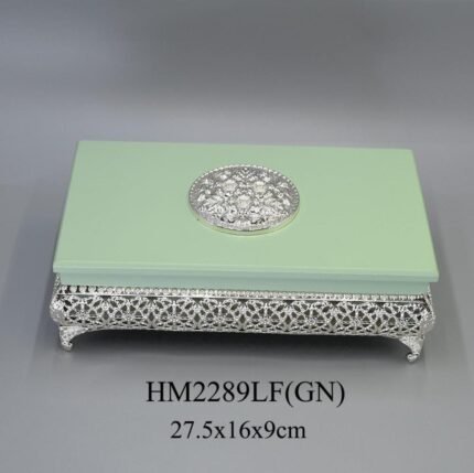 wood german silver box