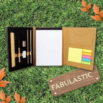 Functional 3 Fold Eco Notebook with Replaceable Writing Pad