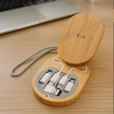 Oval Multi-function Charging Cable Kit with Wireless Charger