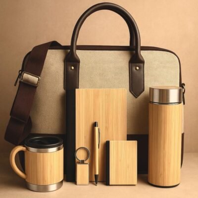 7 in 1 Ecofriendly Employee Gift Set with Bag